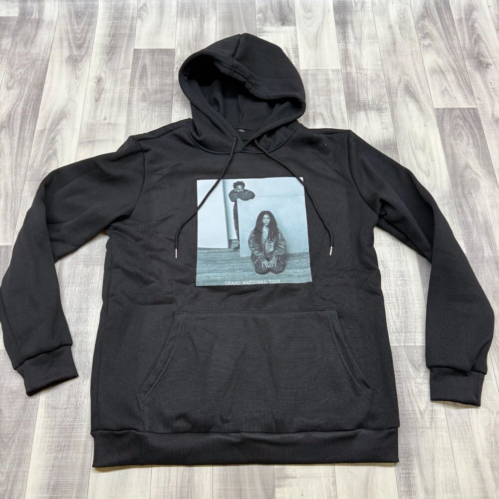 ✅Womens L Black Graphic Hoodie Kendrick Lamar & SZA Grand National Tour 2025 - Picture 1 of 10